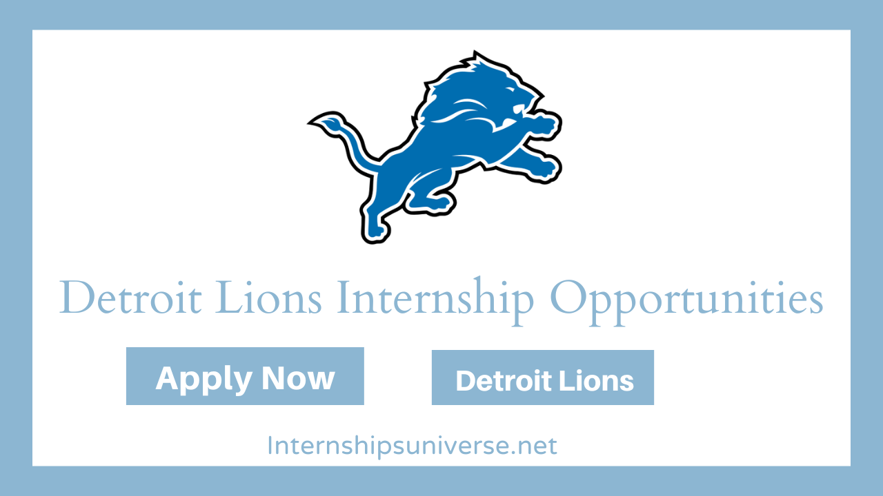 Detroit Lions Internships Opportunities