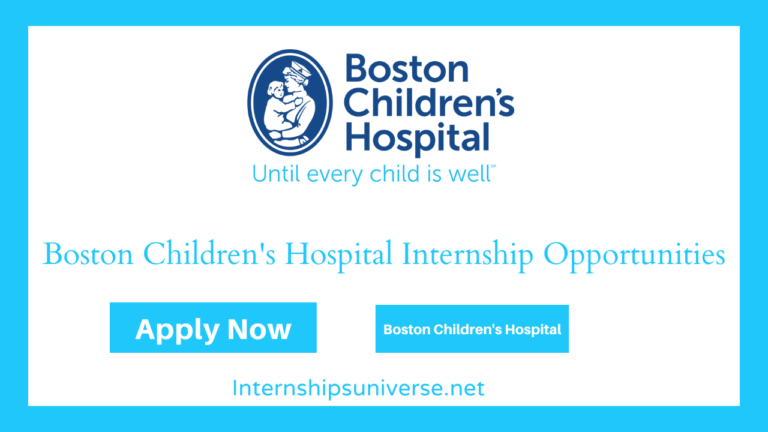 Boston Children's Hospital Internship Opportunities