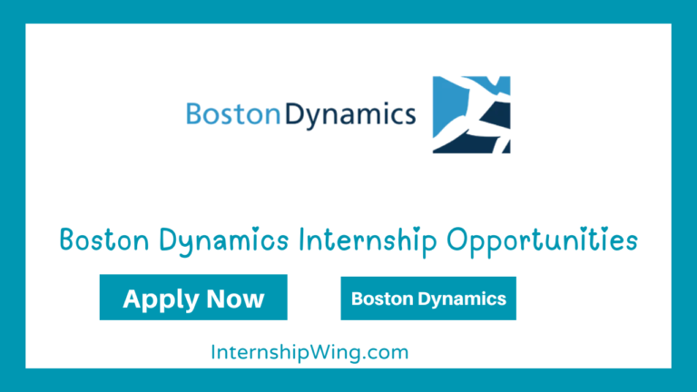 Boston Dynamics Internship Opportunities