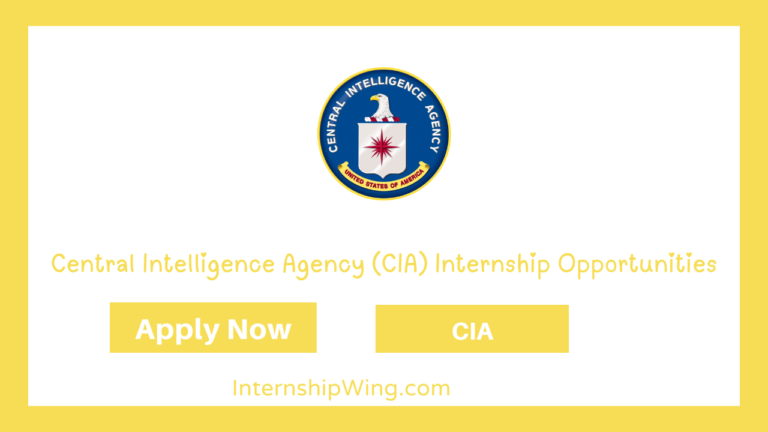 Central Intelligence Agency (CIA) Internship Opportunities