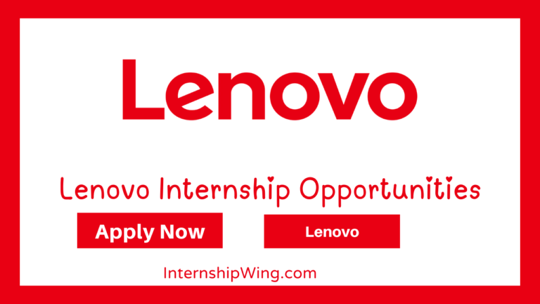 Lenovo Internship Opportunities