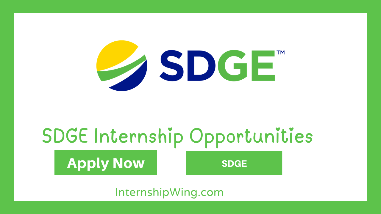 SDGE Internship Opportunities